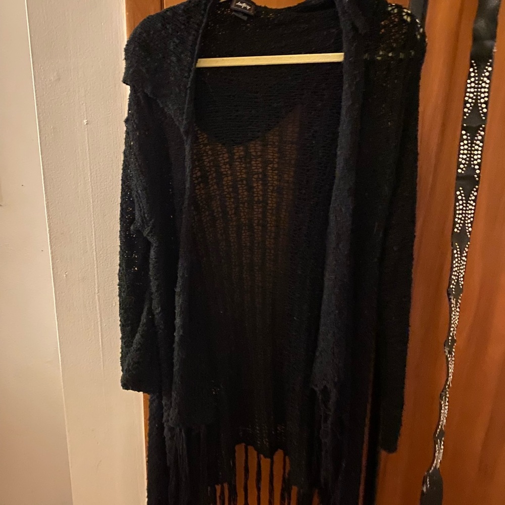 Day trip Black crochet cardigan